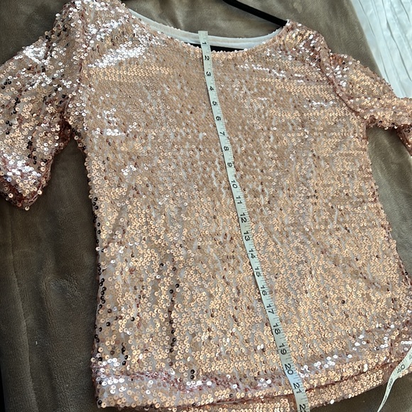 Blush Pink Sequin Top Size XL - Picture 8 of 10